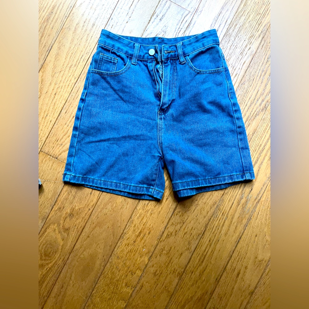 SHEIN blue jean shorts